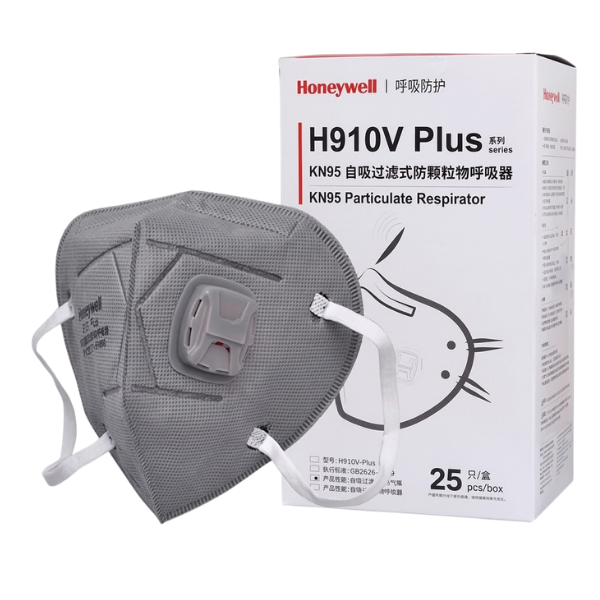 Khẩu trang hoạt tính có van H910Plus KN95 đeo tai  (Thùng 300 cái)